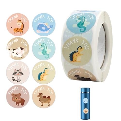 Anloximt Tieraufkleberrolle - 500 entzückende Landtier-Aufkleber | 1 Zoll Tier Selbstklebende Belohnungsaufkleber für Kinder Party Favors Ostern dekorativer Umschlag Siegel Geschenk Anloximt Tieraufkleberrolle - 500 entzückende Landtier-Aufkleber | 1 Zoll Tier Selbstklebende Belohnungsaufkleber für Kinder Party Favors Ostern dekorativer Umschlag Siegel Geschenk von Anloximt