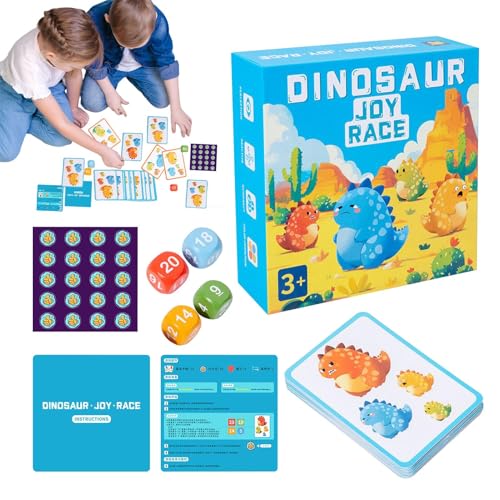 Anloximt Tierpassungskarten Spiel, Tiermath -Spiele - Mathematische Dinosaurierkartenspiele für Kinder | Eltern-Kind-Interaktionswettbewerb Unterhaltung farbenfrohe Würfel für Freunde Anloximt Tierpassungskarten Spiel, Tiermath -Spiele - Mathematische Dinosaurierkartenspiele für Kinder | Eltern-Kind-Interaktionswettbewerb Unterhaltung farbenfrohe Würfel für Freunde von Anloximt