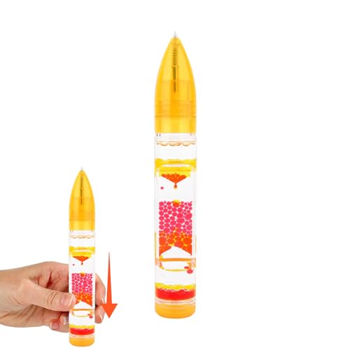 Liquid Motion Bubbler Spielzeug Stifte - Flüssig Timer Pen - Bunte Liquid Pen Timer - Ideal Für Angst Und Stressabbau, Gelb Liquid Motion Bubbler Spielzeug Stifte - Flüssig Timer Pen - Bunte Liquid Pen Timer - Ideal Für Angst Und Stressabbau, Gelb von Anloximt