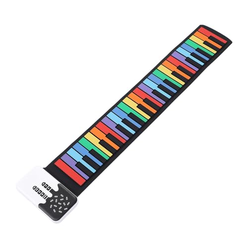 49 Tasten Klavier mit Aufrollbarer Tastatur, Farbenfrohes Tragbares Digitales Elektrisches Faltbares Klaviertastatur, Faltbares Silikon Handrollklavier mit Eingebautem von Annadue