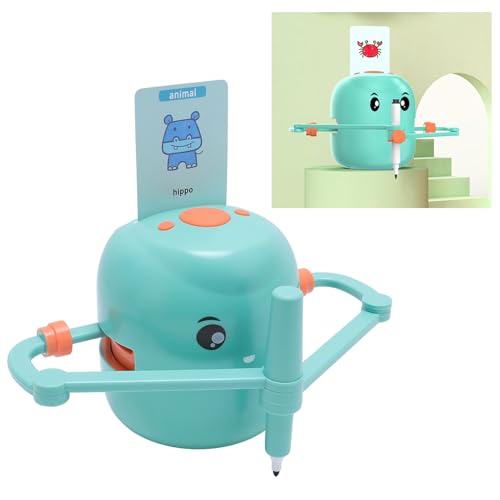Annadue Smart Drawing Roboter, Interaktiver Frühes Bildungszeichner Roboter, Automatische Zeichenmaschine mit 100 Karten, Montessori Malerei Lernspielzeug(hellgrün) von Annadue