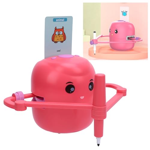 Annadue Smart Drawing Roboter, Lernspielzeug mit 100 Zeichenkarten und 12 Stifte, Kunstaufklärung für Kinder, Verbesserung der Kreativität und Hand Augen Koordination (PINK) von Annadue