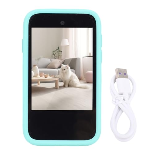 Annadue Telefonkamera für Kinder, 48MP Foto 1080p Video, 2.8 Zoll Touchscreen mit MP3/Musik/Spielen, Lernkamera mit Aufklebern und Taschenlampe (Green) von Annadue