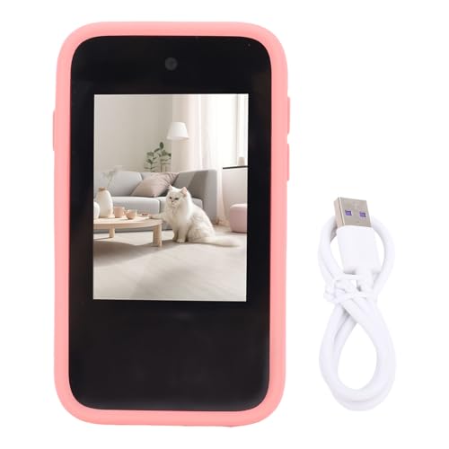 Annadue Telefonkamera für Kinder, 48MP Foto 1080p Video, 2.8 Zoll Touchscreen mit MP3/Musik/Spielen, Lernkamera mit Aufklebern und Taschenlampe (PINK) von Annadue