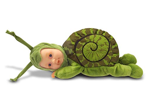 Anne Geddes 579171 Grüne Schnecke Puppe / Green Snail 9 inch Baby Doll - Bean Filled Soft Body von Anne Geddes