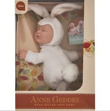 Anne Geddes Baby Bunnies White Bunny Rabbit Bean Filled Soft Body Doll / Weiß Hase Häschen von Anne Geddes