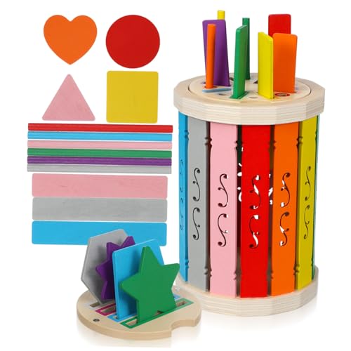 Anneome 1 Satz Babytasse Zum Sortieren Und Zählen Von Farben Zum Sortieren Von Farben Feinmotorikspielzeug Für Kleinkinder Montessori Sortierspielzeug Hölzern von Anneome