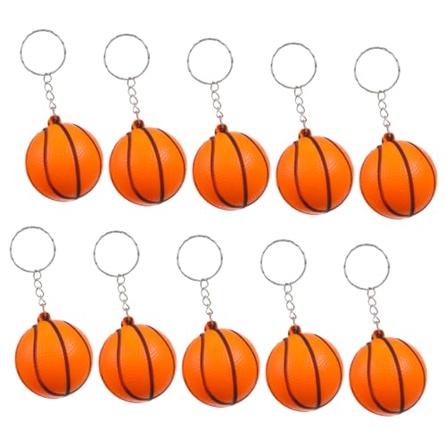 Anneome 10 Stück Basketball Schlüsselanhänger Mini Basketball Schlüsselanhänger Anhänger Souvenir von Anneome