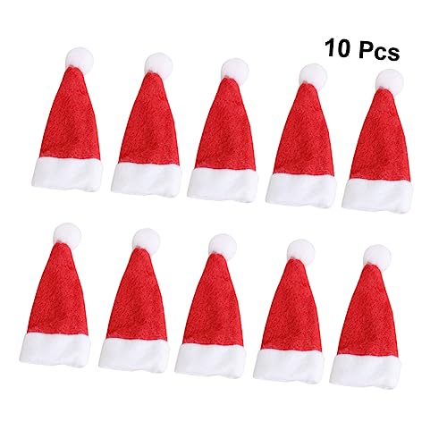 Anneome 10 Stück Teiliges Mini Lollipop Weihnachtsmützen aus Vliesstoff Wiederverwendbare DIY Weihnachtsmützen für Lutscher Bastelzubehör für Festliche Dekoration und Puppenaccessoire Anneome 10 Stück Teiliges Mini Lollipop Weihnachtsmützen aus Vliesstoff Wiederverwendbare DIY Weihnachtsmützen für Lutscher Bastelzubehör für Festliche Dekoration und Puppenaccessoire von Anneome