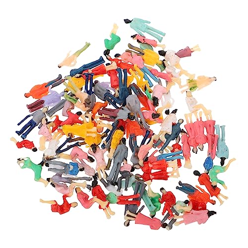 Anneome 100 Stück Miniaturfiguren Bunte Menschen für Sandtisch und Mikro Landschaften Handbemalt Langlebiges Material zur Verschönerung von Modell Szenen und Puppenhaus Dekoration von Anneome