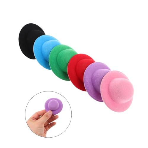 Anneome 12 Stück Teiliges Bunte Miniatur Kleine Formelle Hüte für DIY Basteln Puppenzubehör Festliche Partydekorationen Kompakt Leicht Tragbar von Anneome