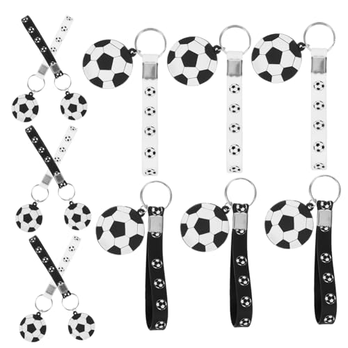 Anneome 12 Stück Teiliges Fußball Schlüsselanhänger Sportliche Schlüsselketten für Partys und Rucksäcke Stylische Accessoires Schwarz und Weiß für Fußballfans Anneome 12 Stück Teiliges Fußball Schlüsselanhänger Sportliche Schlüsselketten für Partys und Rucksäcke Stylische Accessoires Schwarz und Weiß für Fußballfans von Anneome