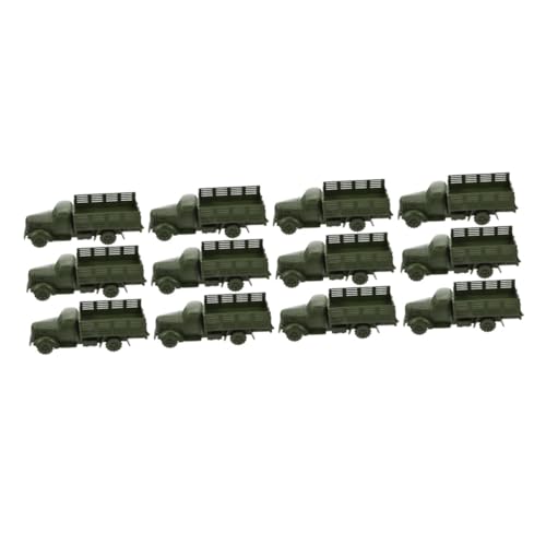 Anneome 12Stücke Mini Militärfahrzeug Robuste LKW für Kreative Spielstunden Drinnen und Draußen Fördert Fantasie und Soziale Interaktion von Anneome