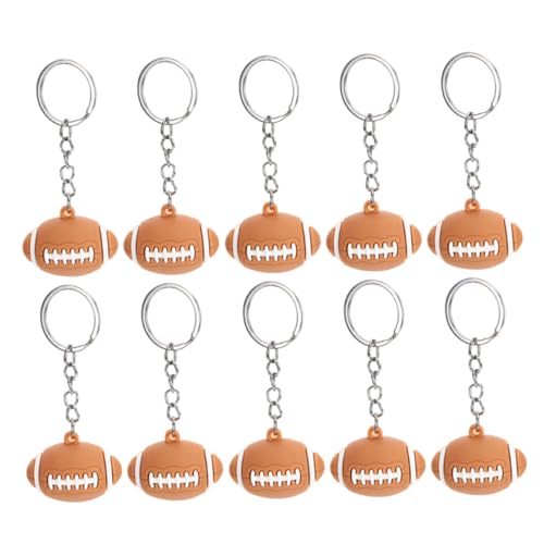 Anneome 15 Stück Teiliges Rugby Ball Schlüsselanhänger Langlebige Sport Charms für Jugendliche Leichte Fußball Schlüsselringe für Rucksäcke Autoschlüssel Partygeschenke und von Anneome