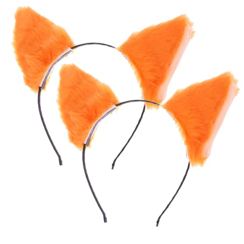 Anneome 2 Stück Flauschiges Katzenohren Haarreif Weiches Kunstfell Stirnband für Halloween Kostüm Bequemes Leichtes Party Haarband für Erwachsene und Modisches Tierohren Accessoire von Anneome