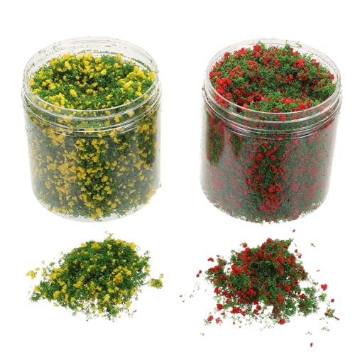Anneome 2 Stück Miniatur Gras Pulver DIY Modellbau Baum Pulver für Landschaftsgestaltung Sandtisch Zubehör Robustes Vielseitiges Streumaterial für Künstlichen Moos und Blumen für Anfänger von Anneome