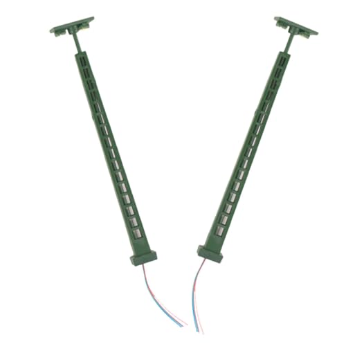 Anneome 2 Stück Modell Gartenleuchte Eisenbahnlampenmodell Tisch kleine Ampeldekoration Mini-Ampel- Mini-Signallichtmodell Ampelmodelle Ampel Edelstahl Plus abs Green von Anneome