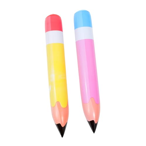 Anneome 2 Stück Teiliges Aufblasbares Buntstift Deko Große PVC Partyaccessoires in Gelb und Vielseitige Schulparty Dekoration für Geburtstage und Feierlichkeiten von Anneome