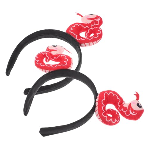 Anneome 2 Stück Teiliges Jahr der Schlange Stirnband mit Niedlichem Schlangenkopf Stabiler Halt Rutschfestes Chinesisches Neujahrs-haarband für Festliche Anlässe und Kostümzubehör von Anneome
