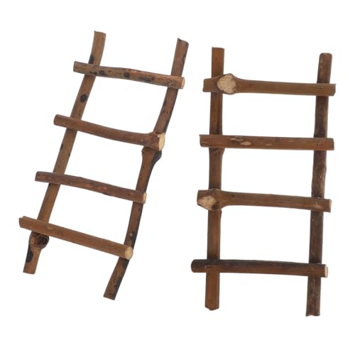 Anneome 2 Stück Teiliges Rattan Miniaturleiter Leichte und Langlebige Dekorleiter für Mikro Landschaft Natürlich Rustikale Gartendeko und DIY Bastelzubehör zur Fotografie und Anneome 2 Stück Teiliges Rattan Miniaturleiter Leichte und Langlebige Dekorleiter für Mikro Landschaft Natürlich Rustikale Gartendeko und DIY Bastelzubehör zur Fotografie und von Anneome