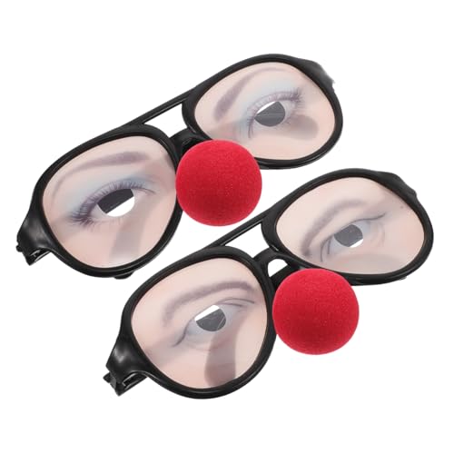 Anneome 2 Stück Trickbrillen-requisite, Verrückte Brillen Mit Großer Roter Nase, Halloween-kostüm-zubehör, Weiblich, Männlich, Brillen, Lustige Party-foto-requisiten Anneome 2 Stück Trickbrillen-requisite, Verrückte Brillen Mit Großer Roter Nase, Halloween-kostüm-zubehör, Weiblich, Männlich, Brillen, Lustige Party-foto-requisiten von Anneome
