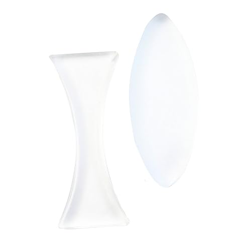 Anneome 2 Stück konvexe Linse optisch optical convex mirror Physik Experiment Lichtstrahl Optik groß Weiß Hilfsmittel für den Physikunterricht physische Unterrichtsgeräte Acryl Transparent von Anneome