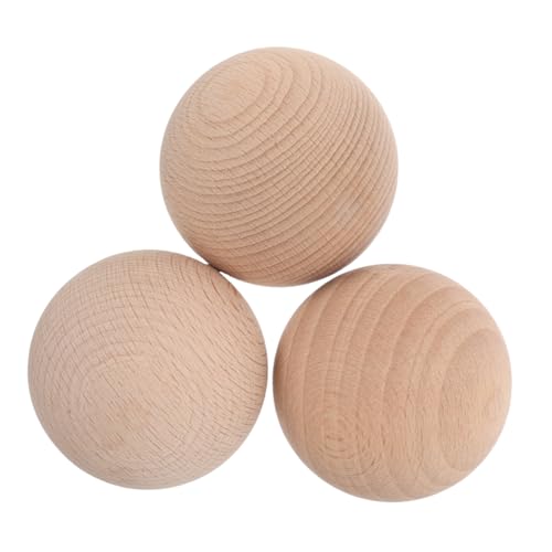 Anneome 3 Stück Golf Krocket Bastelbälle Aus Holz Holzbälle Zum Basteln Holzbälle Golf Übungsbälle Sport Schläge Golfbälle Holzbälle Zum Basteln Holzkugeln Golfbälle Beige von Anneome