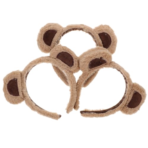 Anneome 3 Stück Teiliges Plüsch Bärenohren Haarband Weiches Flauschiges Tier Design Stirnband für Frauen und Mädchen Niedliches Cosplay und Party Accessoire Modisches Haarschmuck mit von Anneome