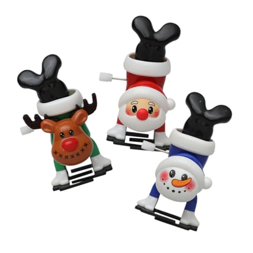 Anneome 3 Stück Weihnachtliches Aufziehspielzeug aus Sicherem Kompakt Handlich mit Glatter Oberfläche Nostalgischem Uhrwerk Design als Weihnachtsdeko und für Festtagsstimmung Anneome 3 Stück Weihnachtliches Aufziehspielzeug aus Sicherem Kompakt Handlich mit Glatter Oberfläche Nostalgischem Uhrwerk Design als Weihnachtsdeko und für Festtagsstimmung von Anneome