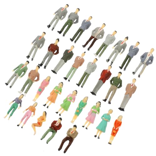 Anneome 30 Stück Miniature Menschen Vivid Figuren für Architektur Modellbau Material für Dioramen Kreative Projekte Für Modellbahnen von Anneome