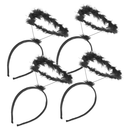 Anneome 4 Stück Teiliges Schwarzes Engelskopfband Stilvoller Party Accessoire Heiligenschein für Cosplay Bühnenauftritte Kostümpartys und Festliche Verkleidungen Angenehm und Rutschfest Anneome 4 Stück Teiliges Schwarzes Engelskopfband Stilvoller Party Accessoire Heiligenschein für Cosplay Bühnenauftritte Kostümpartys und Festliche Verkleidungen Angenehm und Rutschfest von Anneome