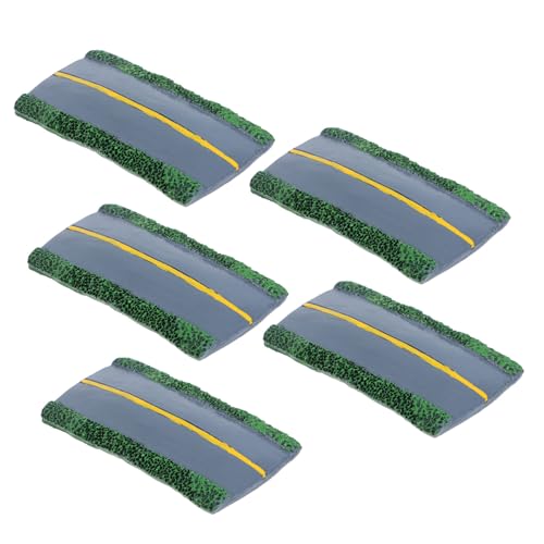 Anneome 5 Stück Teiliges Miniatur-Resin-straßenmodell für Modelleisenbahn Landschaft Detailgetreue Langlebige Architektur-Diorama Zubehör für Kreative Bahnhofs Modellbahn von Anneome