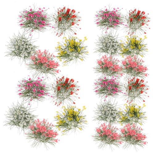 Anneome 5St Sandtischmodell für den BAU Modell Blumen Modellgras Zug Artificial Flower sztuczne kwiaty kunstpflanze Miniatur-Landschaftsdekor Simulation von Grasbüscheln Plastik von Anneome