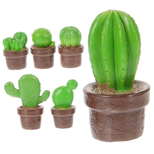 Anneome 6 Stück Teiliges Mini Kaktus Deko Langlebigem Harz Kompakte Bonsai Ornamente für Indoor und Outdoor Garten Tisch und Autodekoration Pflegeleichte Künstliche Sukkulenten Anneome 6 Stück Teiliges Mini Kaktus Deko Langlebigem Harz Kompakte Bonsai Ornamente für Indoor und Outdoor Garten Tisch und Autodekoration Pflegeleichte Künstliche Sukkulenten von Anneome