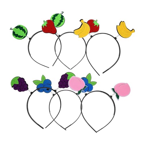 Anneome 6 Stück Teiliges Wassermelonen Party Haarreifen mit Bunten Früchten Lustige Haarclips für Frauen und Mädchen Farbenfrohe Kopfbänder für Feiertage Fotoshootings und Besondere von Anneome