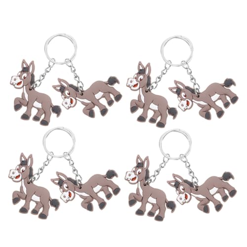 Anneome 8 Stück Teiliges Donkey Schlüsselanhänger aus Robustem Material Niedliches Esel Design Vielseitig als Taschen oder Schlüsselanhänger für Kindergeburtstag und Tierpartygeschenke von Anneome