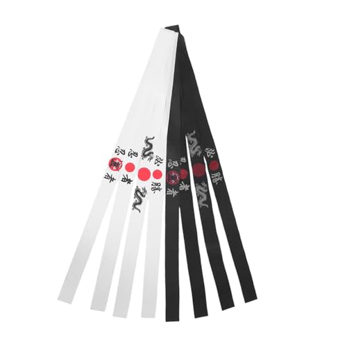 Anneome 8 Stück Teiliges Ninja Stirnband für Japanisches Samurai Bandana Verstellbar Robustes Kopfband für Karate Geburtstagsfeiern Kostümzubehör Kreative Partydeko von Anneome