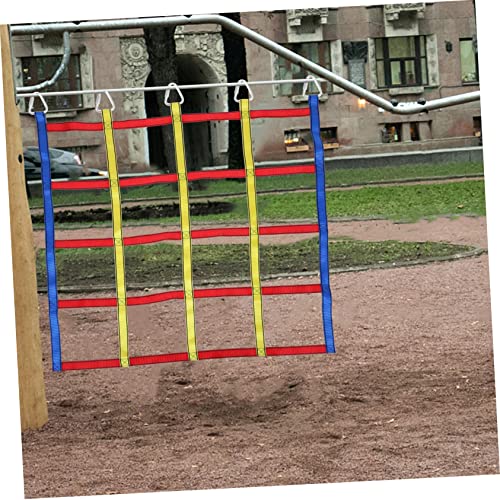 Anneome Buntes Kletternetz für Robustes Nylonseil Fach Rahmen Outdoor Spielgerät Koordination und Beweglichkeit Geeignet für Jungen und Mädchen im Garten und Innenbereich von Anneome