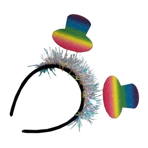 Anneome Buntes Stirnband mit Kleinem Hut Motiv Haarband für Mädchen Party Kopfschmuck Vielseitiges Accessoire für Geburtstagsfeiern und Kostümauftritte von Anneome