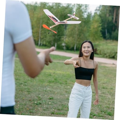 Anneome DIY Flugzeug Modell Bausatz Gummiband Leichtes Segelflugzeug für Bastelset Fördert Handfertigkeit und Räumliches für Indoor und Outdoor Party von Anneome
