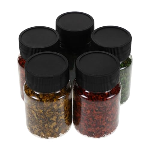 Anneome Flaschen Realistische Miniatur Herbstblätter und Laub für DIY Miniatur Landschaft Ornament Modellbahnen Feengarten Dekoration Vielseitige Bastelmaterialien pro Flasche von Anneome