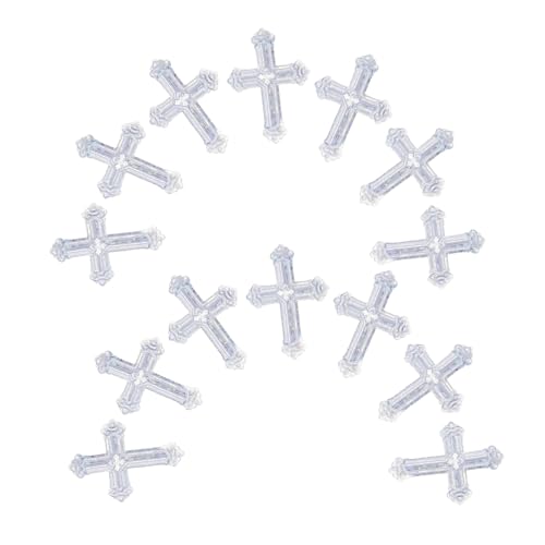 Anneome Glitzernde Kreuz Tischkonfetti Silber Spirituelle Dekoration für Taufe Kommunion Babyparty und Hochzeitsfeier Lichtechte Kunststoffstreusel Einfach zu Arrangieren und Reinigen von Anneome