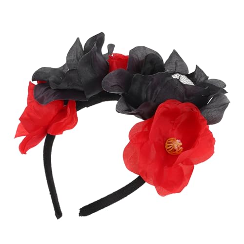 Anneome Halloween Haarreif mit Realistischer Totenkopf Dekoration Schwarzer und Roter Stoff Stylischer Kopfschmuck für Halloween und Themenpartys Bequem und Langlebig für Damen und Anneome Halloween Haarreif mit Realistischer Totenkopf Dekoration Schwarzer und Roter Stoff Stylischer Kopfschmuck für Halloween und Themenpartys Bequem und Langlebig für Damen und von Anneome