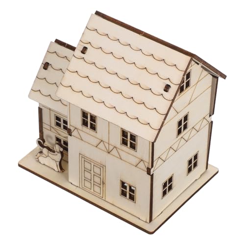 Anneome Holzhaus Bausatz Puzzle ohne Kleber DIY Kleines Villenmodell Beleuchtet Holzmodell Bausatz zum Zusammenbauen Pädagogisches Stem Handwerk für Erwachsene von Anneome