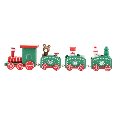 Anneome Holzzug Kuchenfigur Weihnachtsdeko Grün Zug Tortendeko Geburtstag Party Dessert Zubehör Holzspielzeug von Anneome