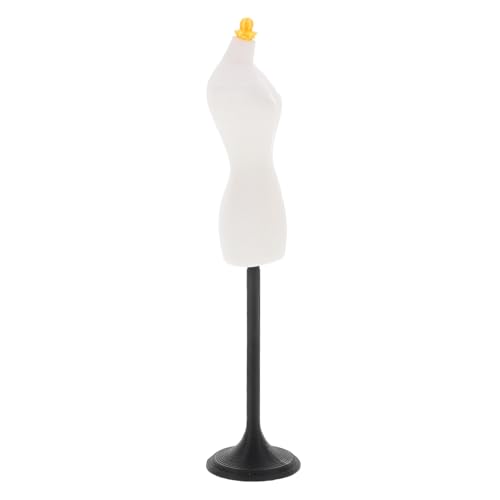 Anneome Mini Puppenständer Weiß Stabile Kleine Dressform für Puppenkleider Display Robustes Tragbares Modell mit Festem Sockel für Puppenhaus und Modeausstellung von Anneome