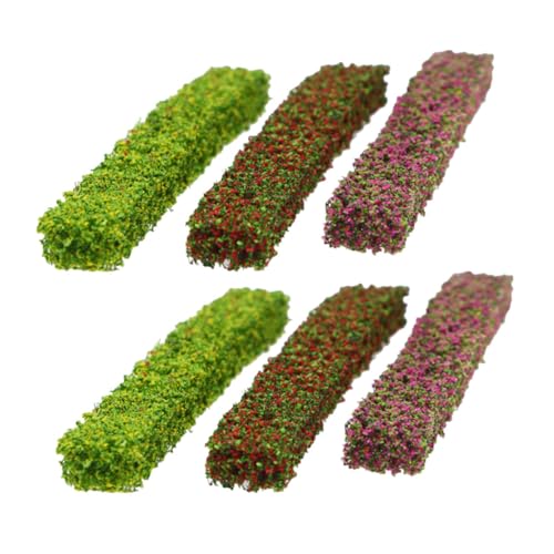 Anneome Miniatur Strauchmodell Grüne Pflanzen Für Diorama Und Modellbau Statische Vegetationsgruppen Mit Roten Gelben Und Purpurroten Blumen Lang von Anneome