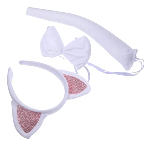Anneome Niedliches Katzenohren Haarreif mit Schleife Leichte Tier cosplay Accessoires für Party Bühnenauftritt und Dekoration Flauschig Weiches Design für Mädchen und Damen von Anneome
