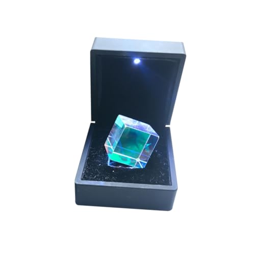 Anneome Optischer Rgb Dispersion Würfel aus Glas für Physikunterricht Lichtbrechung Lehrmittel mit Geschenkbox Dekorationsobjekt und Pädagogisches Forschungswerkzeug von Anneome