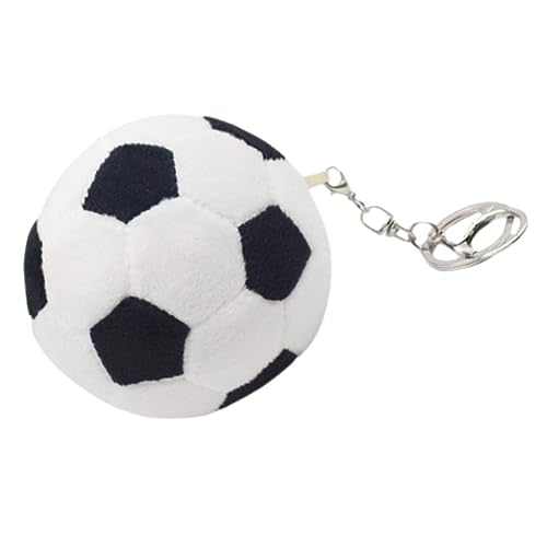 Anneome Plüsch Fußball Schlüsselanhänger mit Weichem Plüsch und Lebendigem Design Handtaschenfreundlich Sportliches für Frauen Party Deko und Schlüsselbund Zubehör von Anneome